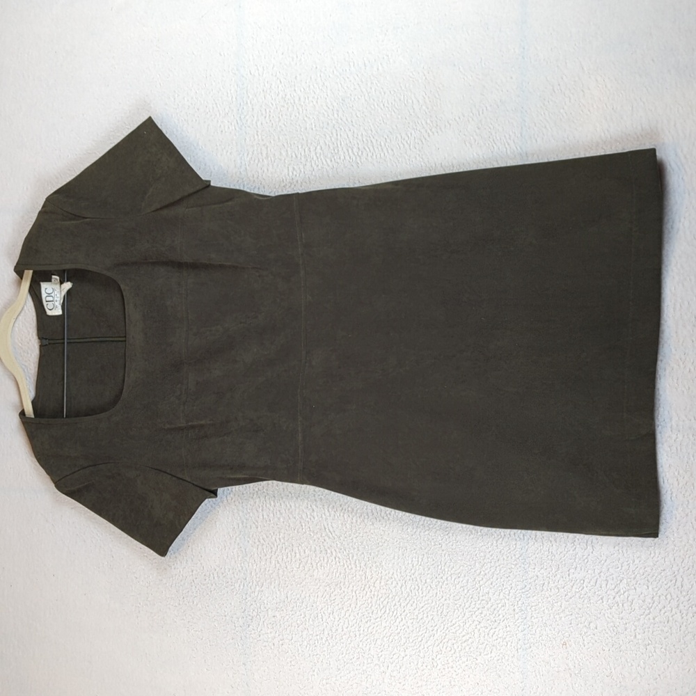 CDC Wear Women's Olive Green Square Neck Sheath Vintage Dress Size‎ 12